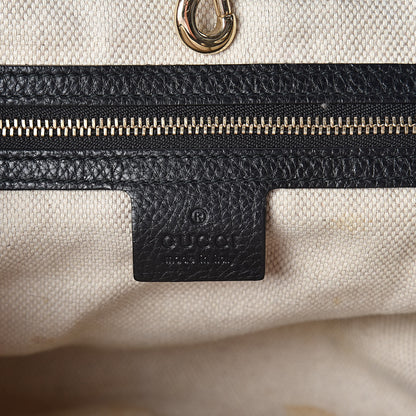 Gucci Pebbled Calfskin Large Soho Chain Shoulder Bag Black 6 of 9