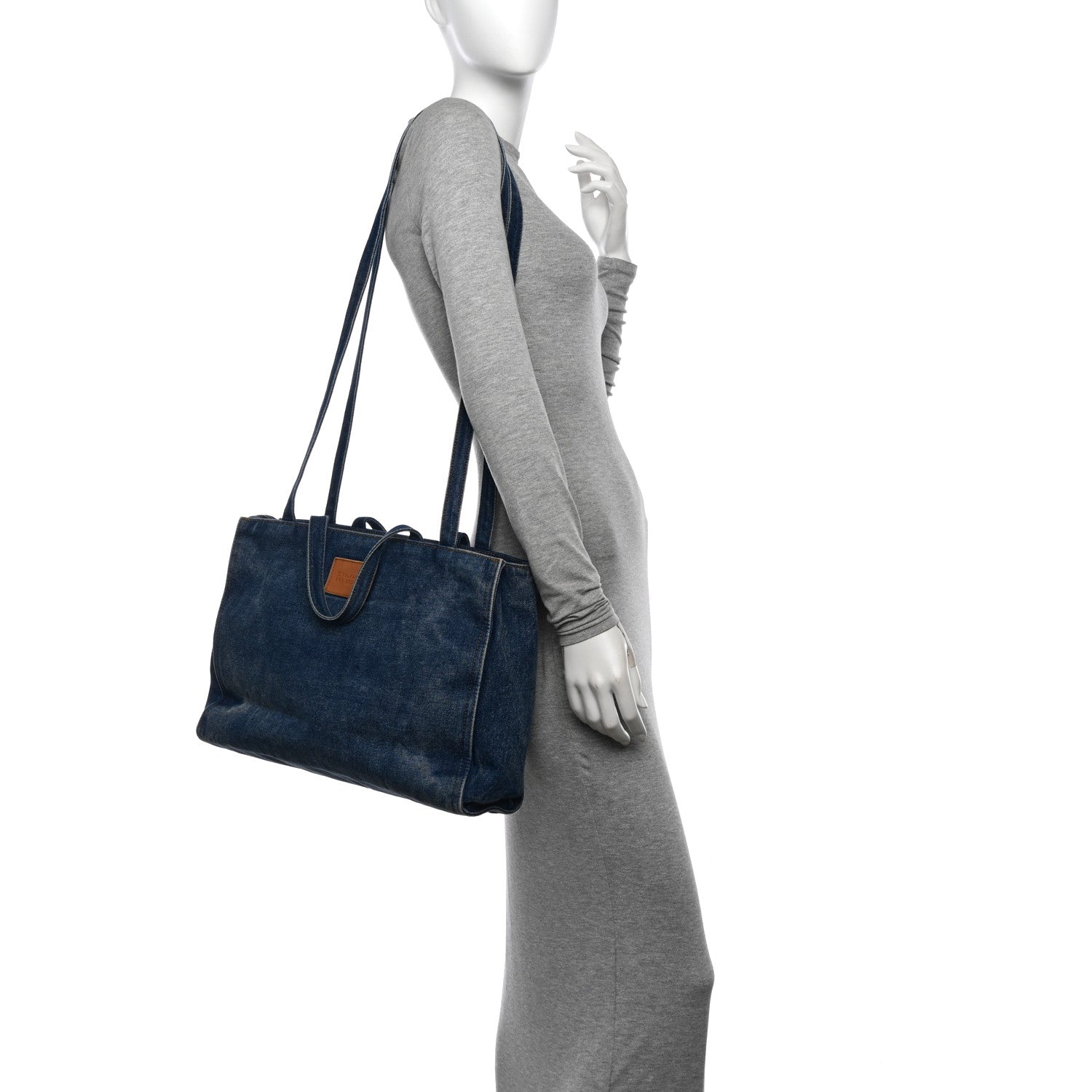 Telfar Denim Medium Shopping Bag Blue 2 of 10