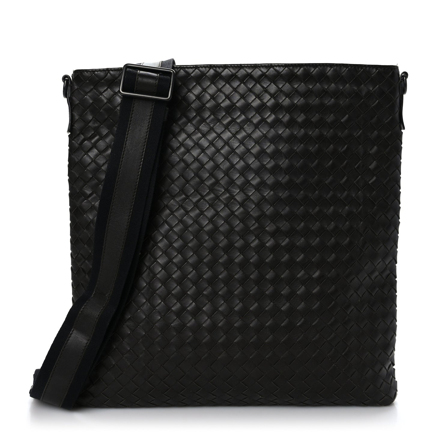 Nappa Intrecciato VN Crossbody Messenger Bag Ebano