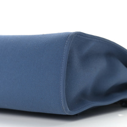 Hermes Vache Hunter Toile Herbag Zip 31 PM Bleu Brighton Bleu Saphir 12 of 22