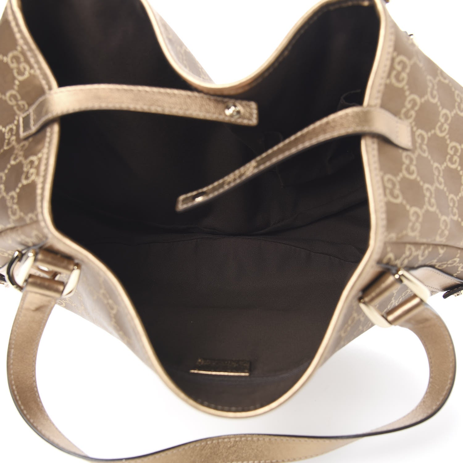 Gucci Satin Monogram Medium Abbey Shoulder Bag Bronze 4 of 9