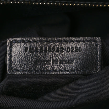Saint Laurent Smooth Calfskin Canvas Leopard Print Medium Niki Chain Satchel Light Natural 7 of 10