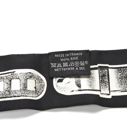 Hermes Silk Le Tresor De Medor Twilly Black White 2 of 3