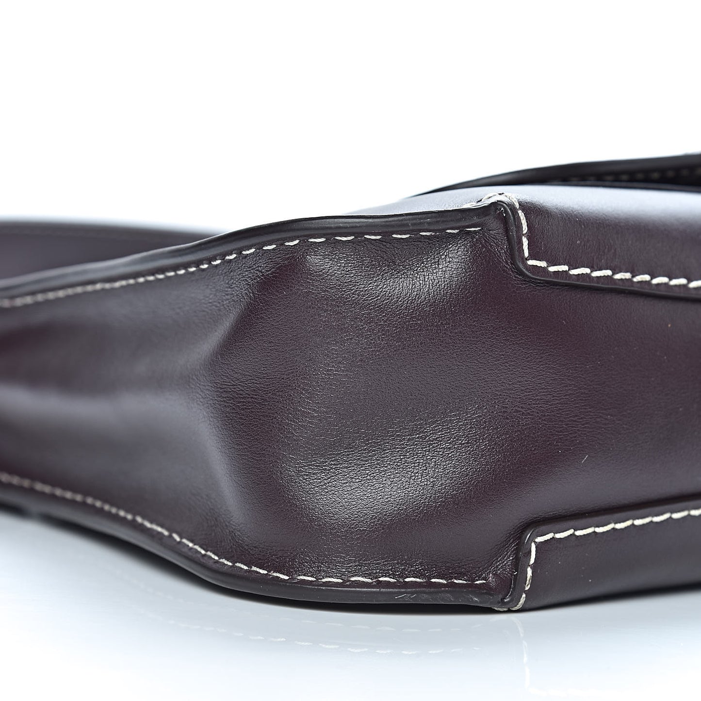 Calfskin Marcie Saddle Shoulder Bag Black Raisin