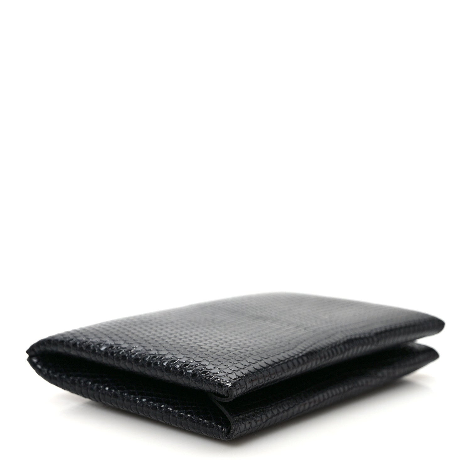 Hermes Lizard Calvi Card Case Black 4 of 7