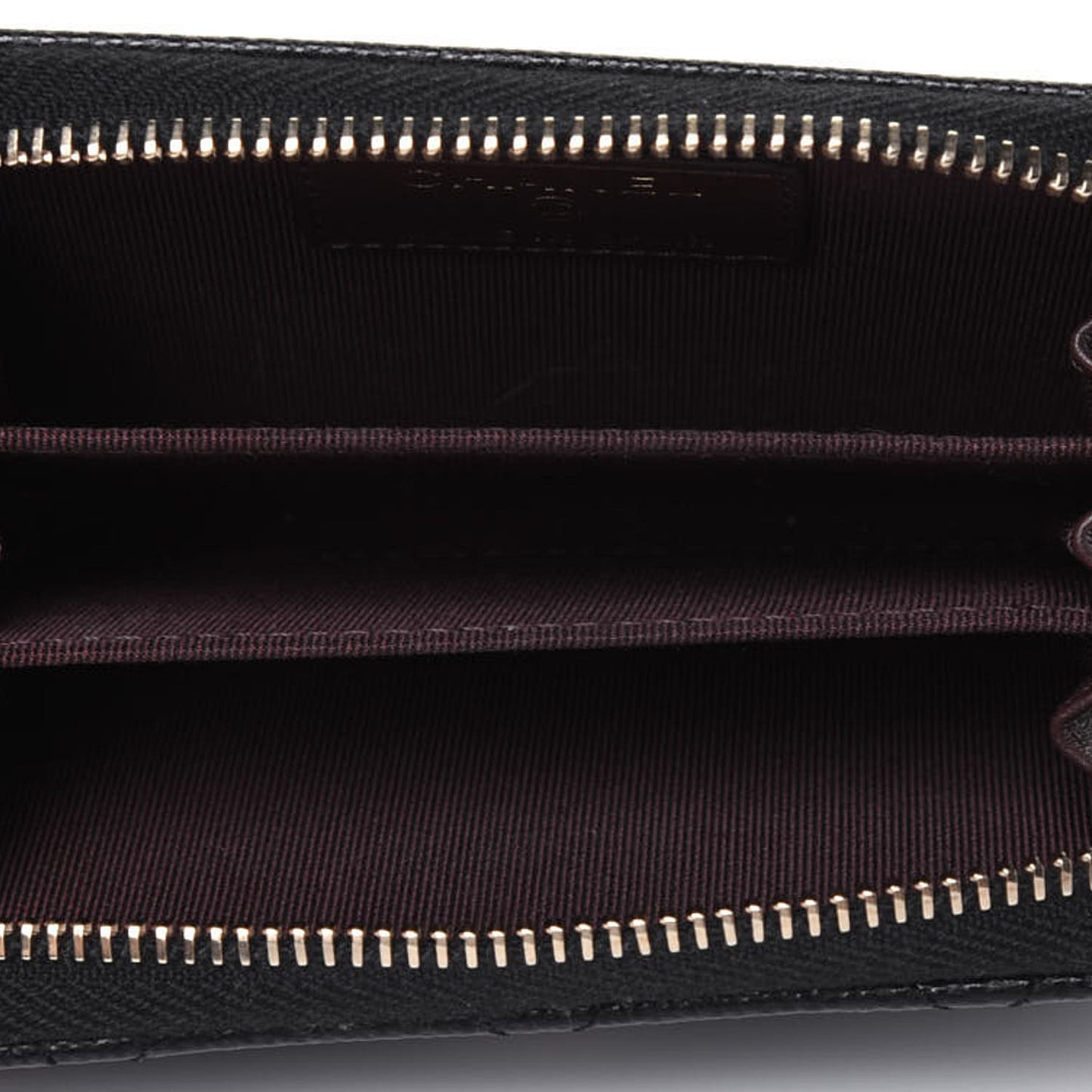 Caviar Quilted Zip Coin Purse Black