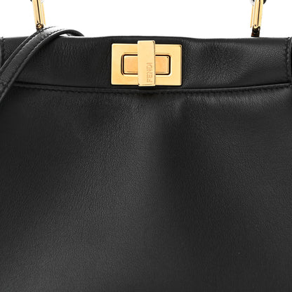 Fendi Nappa Mini Peekaboo Iconic Satchel Black 9 of 12