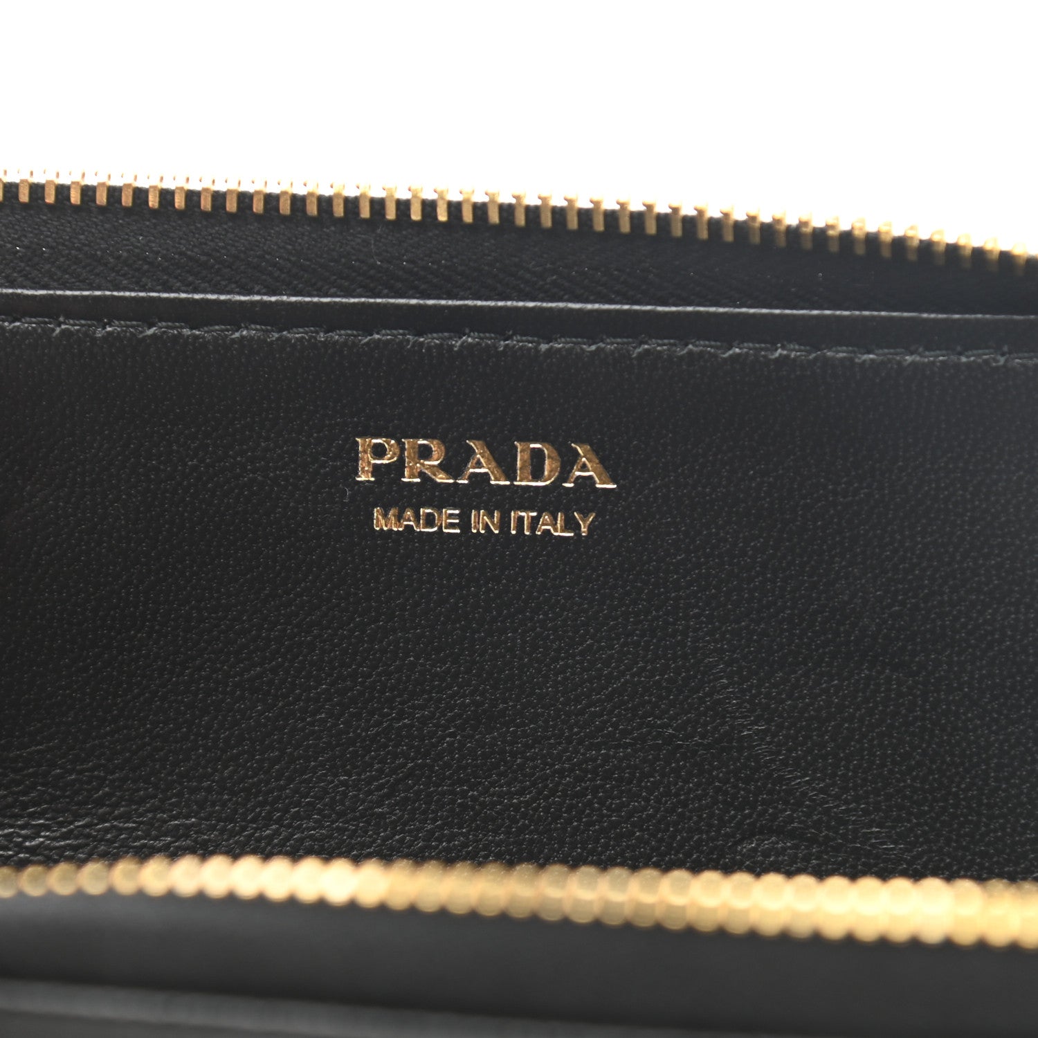Prada Saffiano Metal Zip Around Key Holder Black 6 of 8