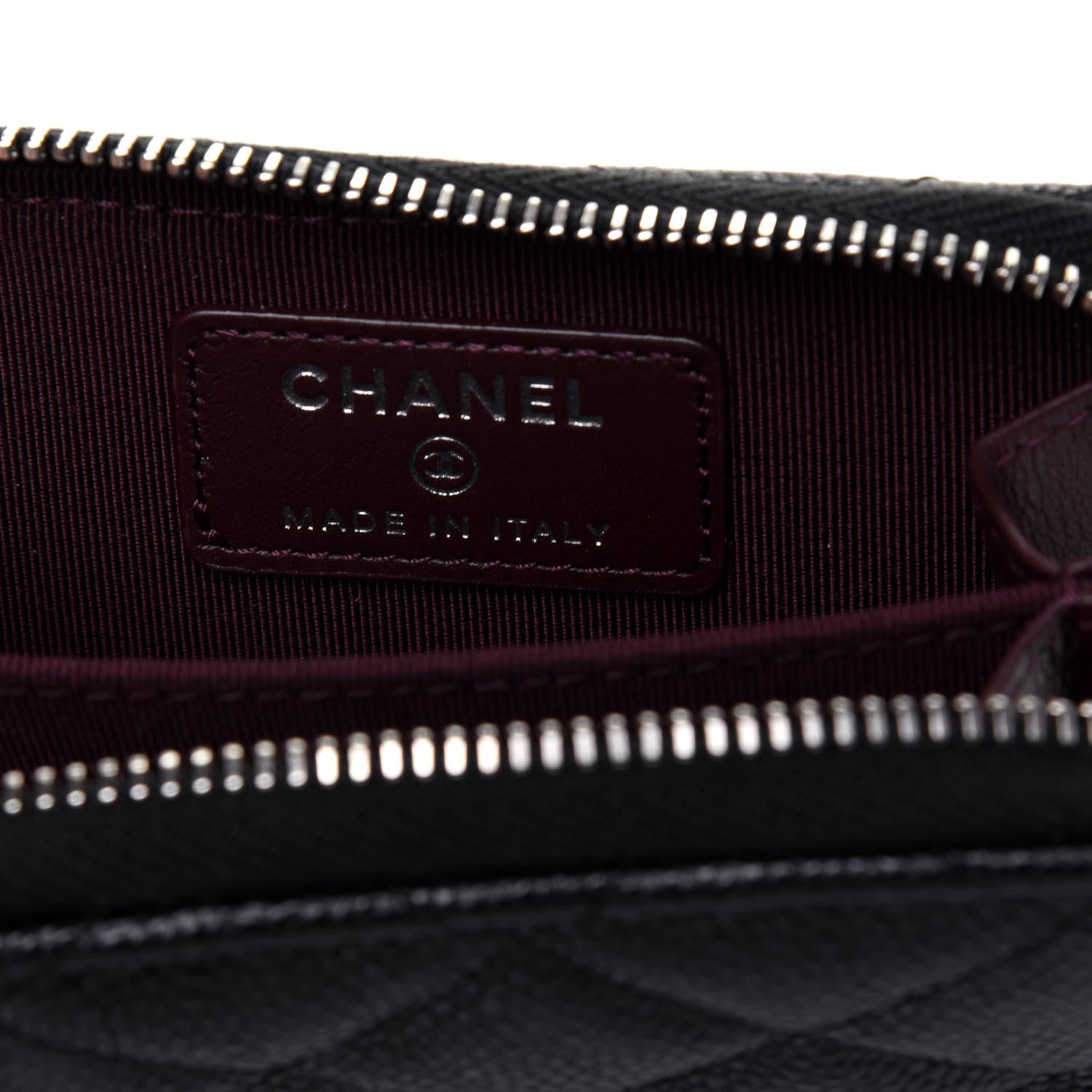 Chanel Caviar Quilted Zip Card Holder Black 6 of 13