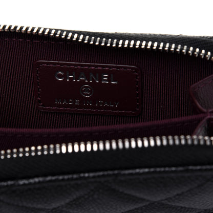 Chanel Caviar Quilted Zip Card Holder Black 6 of 13