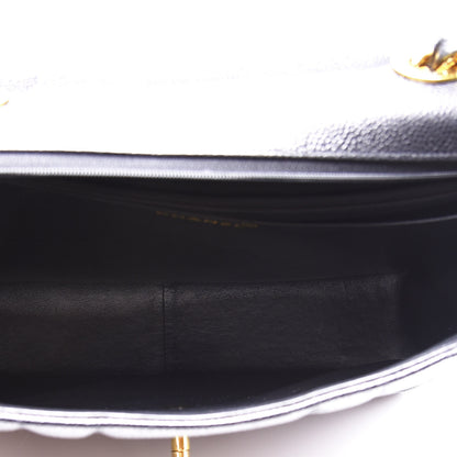 Chanel Caviar Vertical Quilted Jumbo Single Flap Black 4 of 9