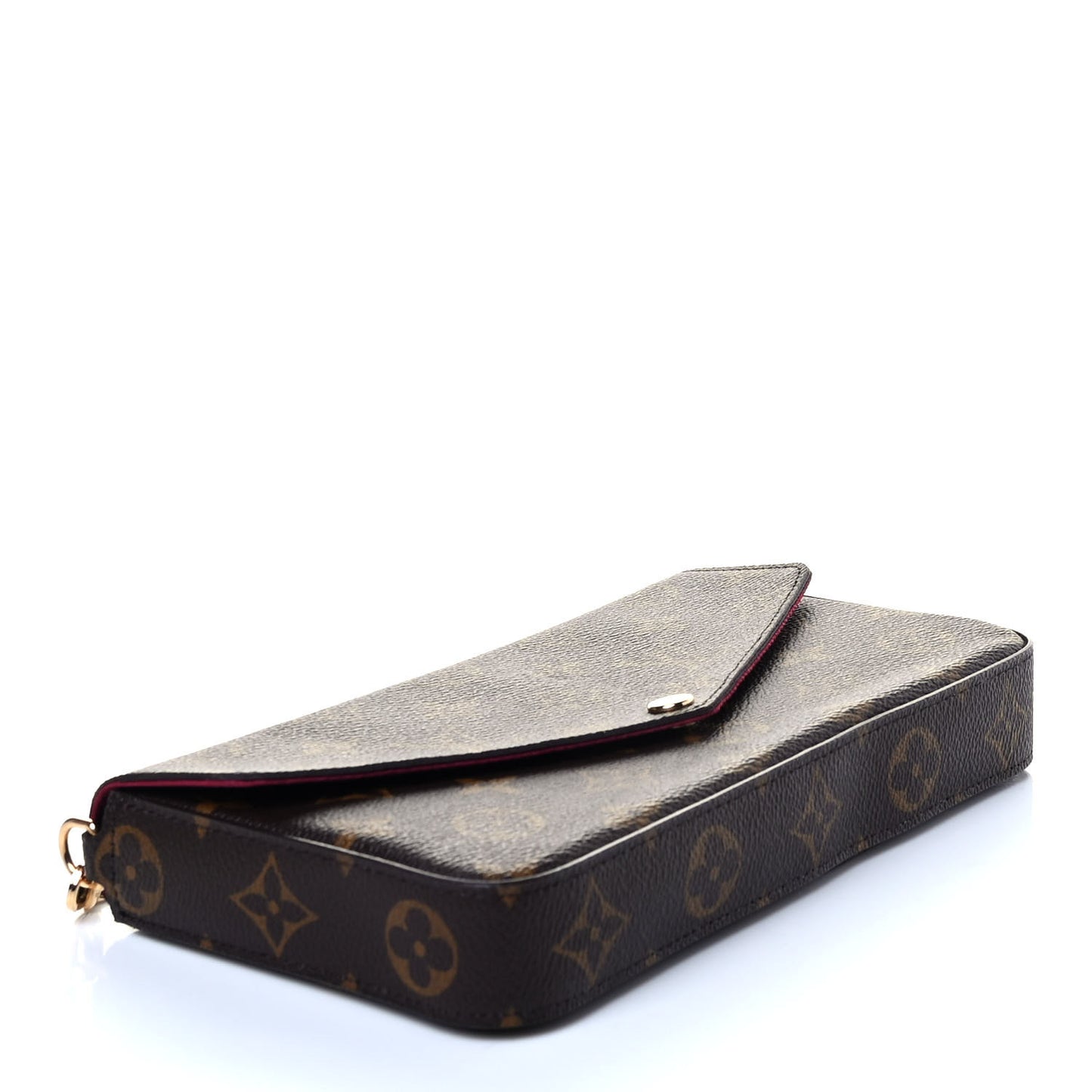 Monogram Pochette Felicie Chain Wallet Fuchsia