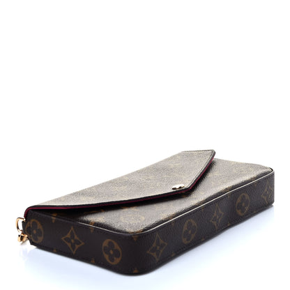 Louis Vuitton Monogram Pochette Felicie Chain Wallet Fuchsia 4 of 6