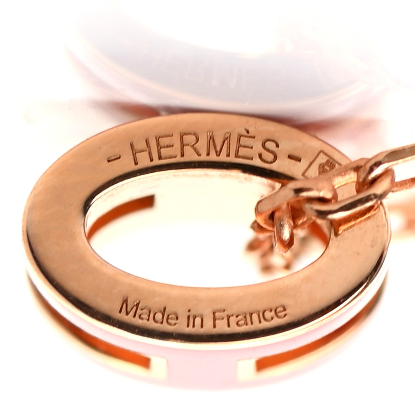 Lacquered Rose Gold Mini Pop H Pendant Necklace Rose Extreme
