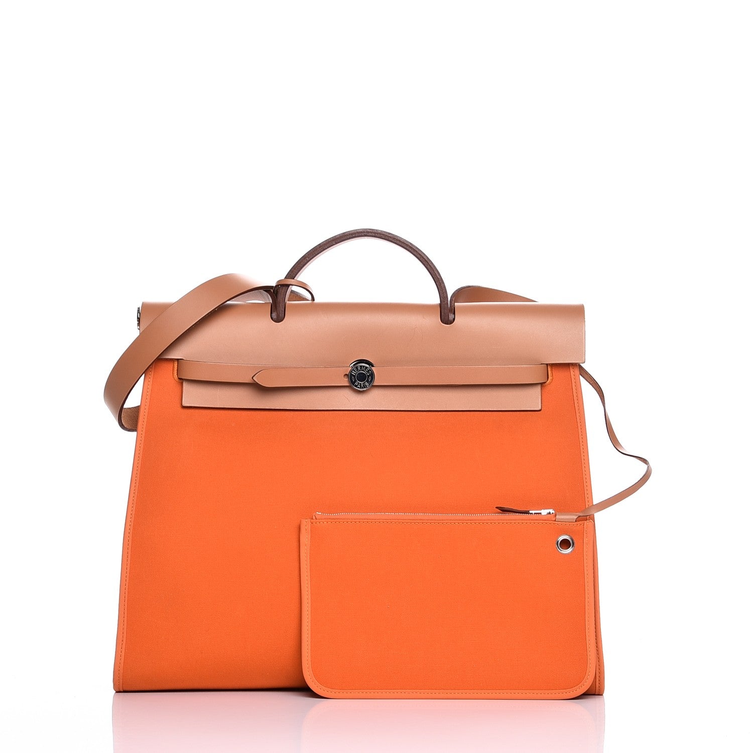 Hermes Toile Vache Hunter Herbag Zip 39 MM Orange 5 of 11
