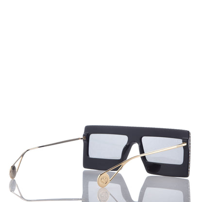 Gucci Acetate Crystal Mask-Frame Sunglasses GG0431S Black 5 of 8
