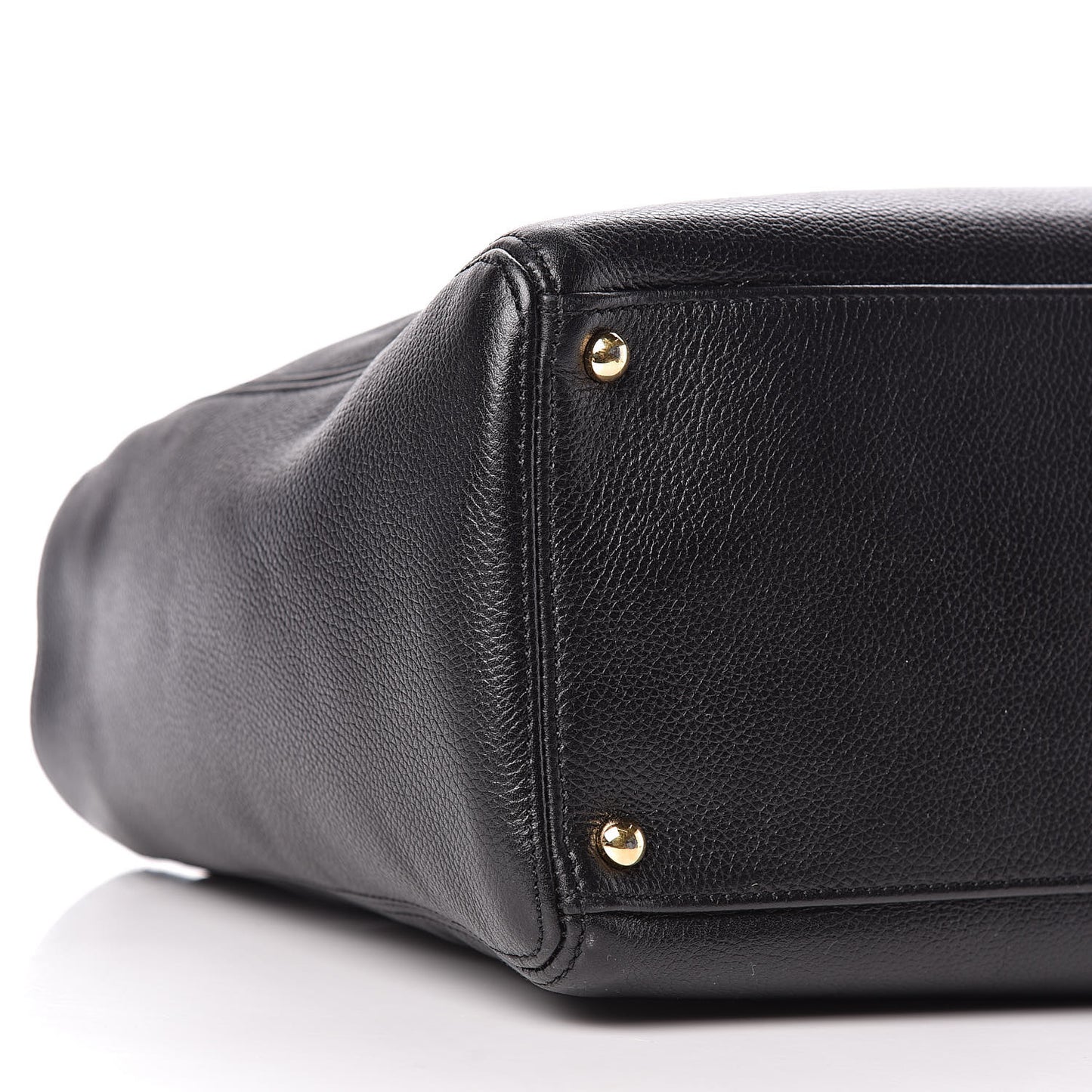 Calfskin Cerf Executive Shopper Tote Black