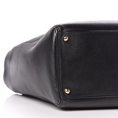 Chanel Calfskin Cerf Executive Shopper Tote Black 9 of 12