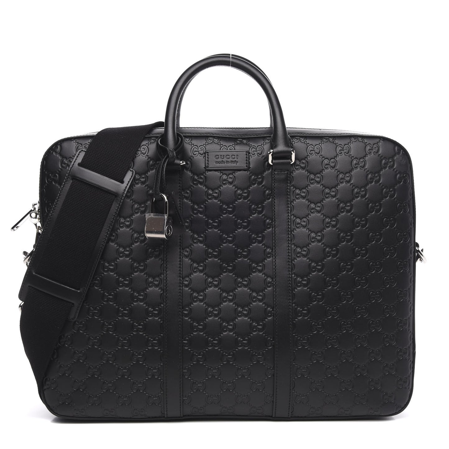 Guccissima Signature Briefcase Black