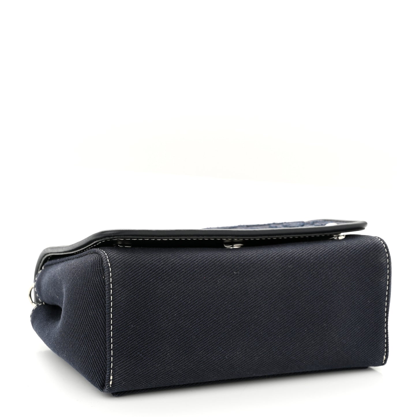 Cotton Canvas Horseferry Small Crossbody Bag Navy
