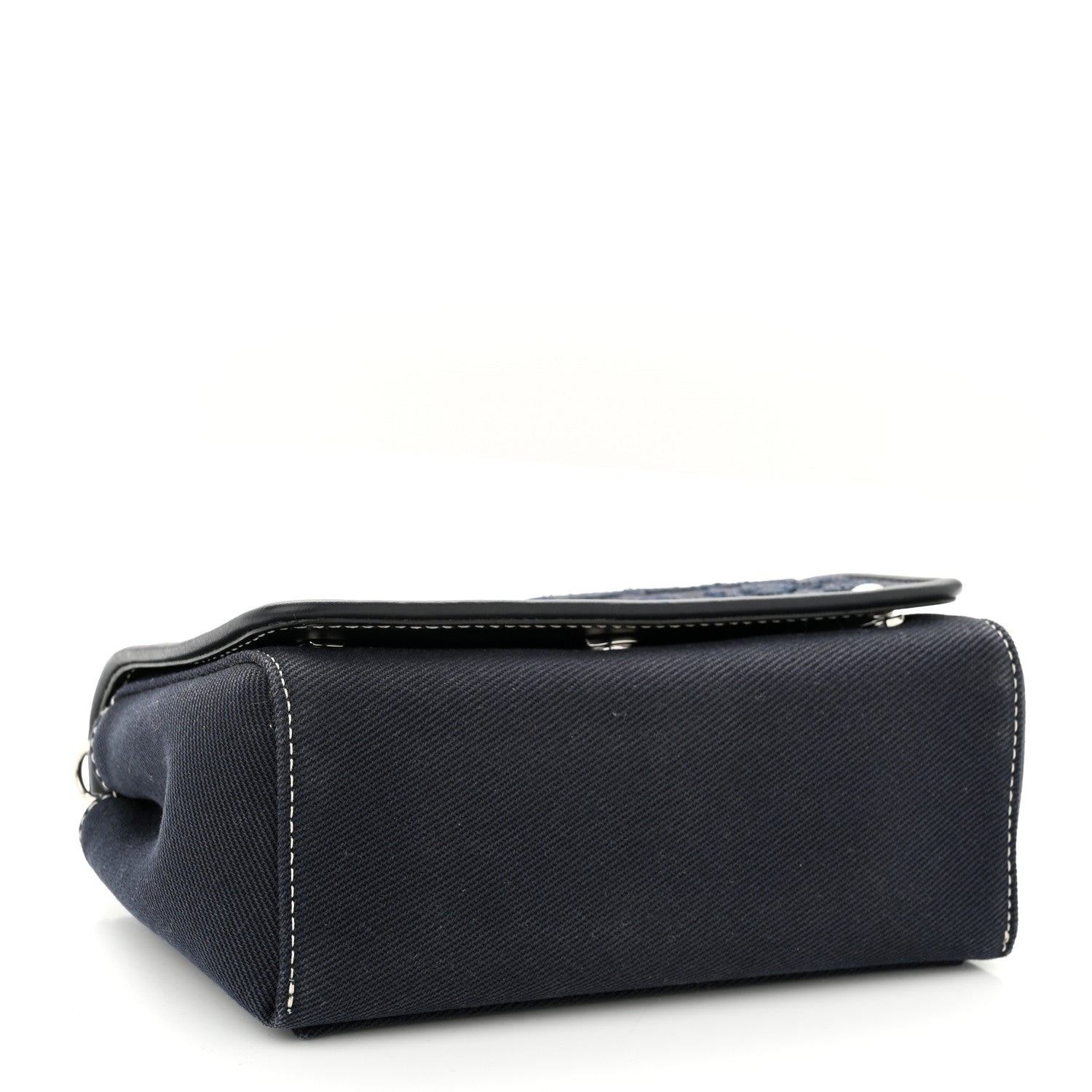 Burberry Cotton Canvas Horseferry Small Crossbody Bag Navy 4 of 11