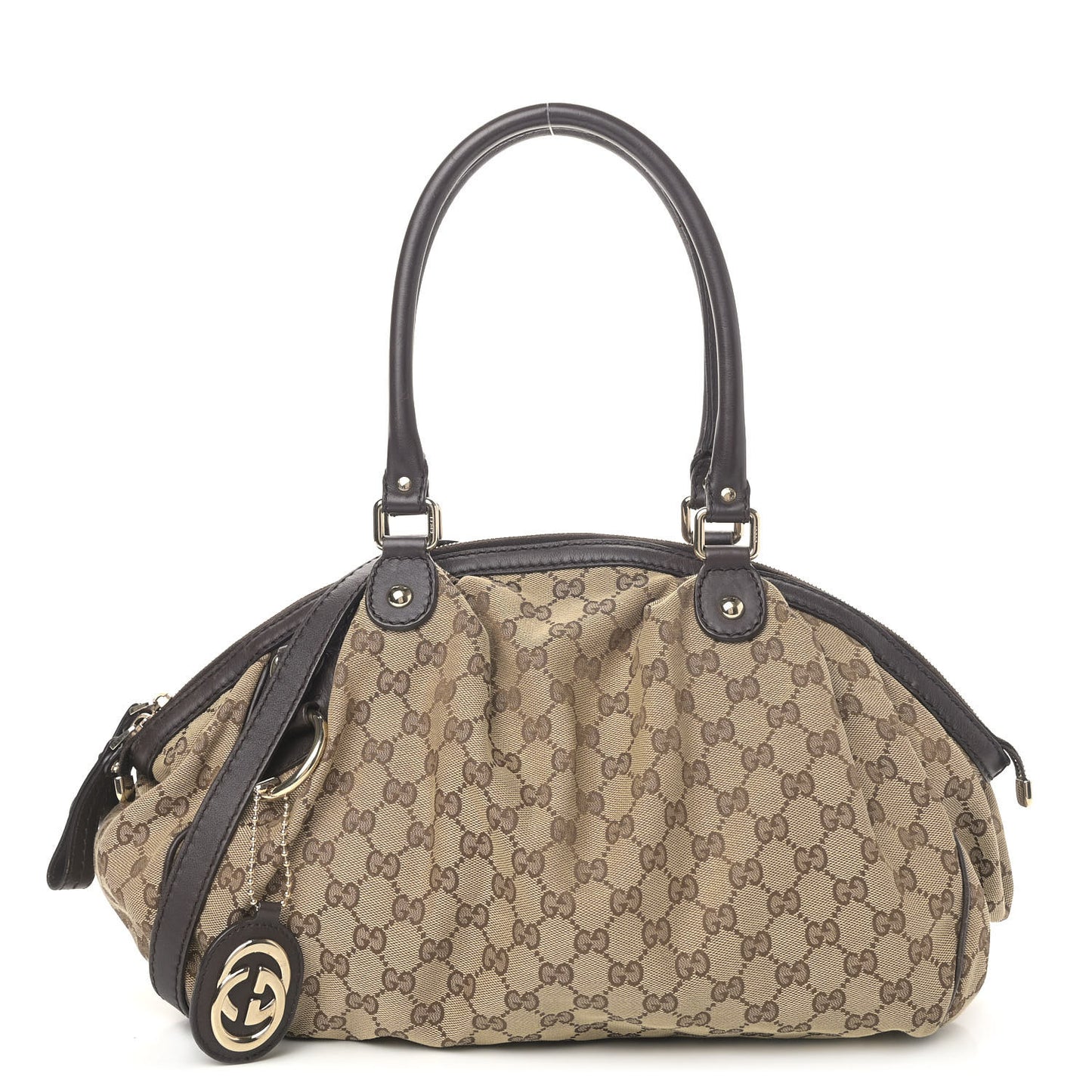 Monogram Medium Sukey Boston Bag Brown