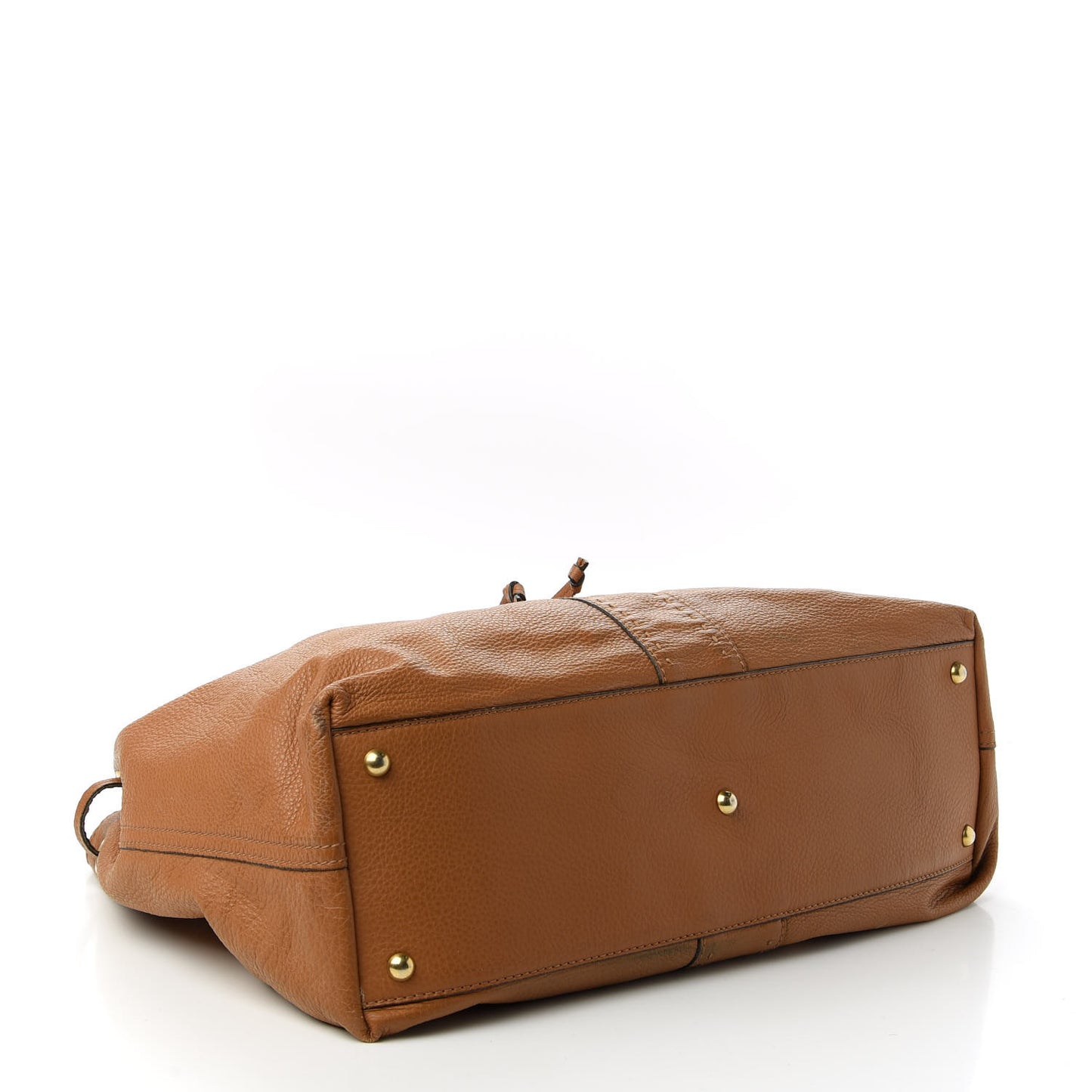 Calfskin Reversible Double Sac Y Tote Tan Ivory