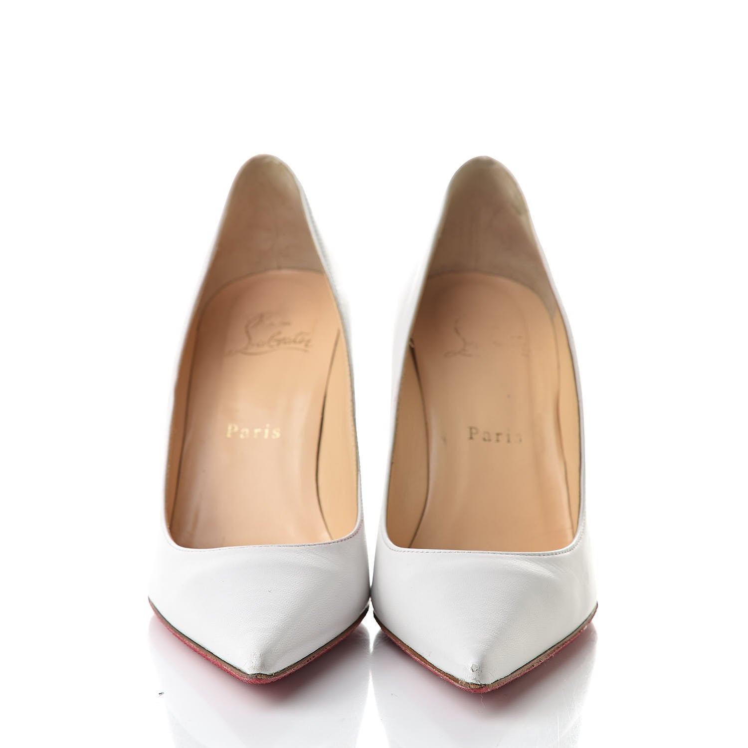 Christian Louboutin Kid Decollete 554 85 Pumps 37 White 2 of 23
