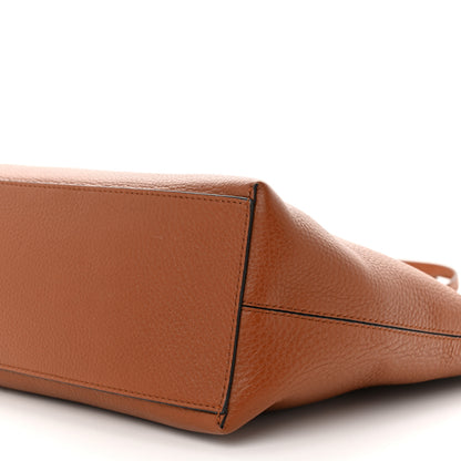 Valentino Garavani Grained Calfskin Rockstud Shoulder Tote Brown 9 of 9