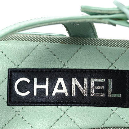Chanel Patent CC Logo Thong Sandals 38.5 Green 9 of 13