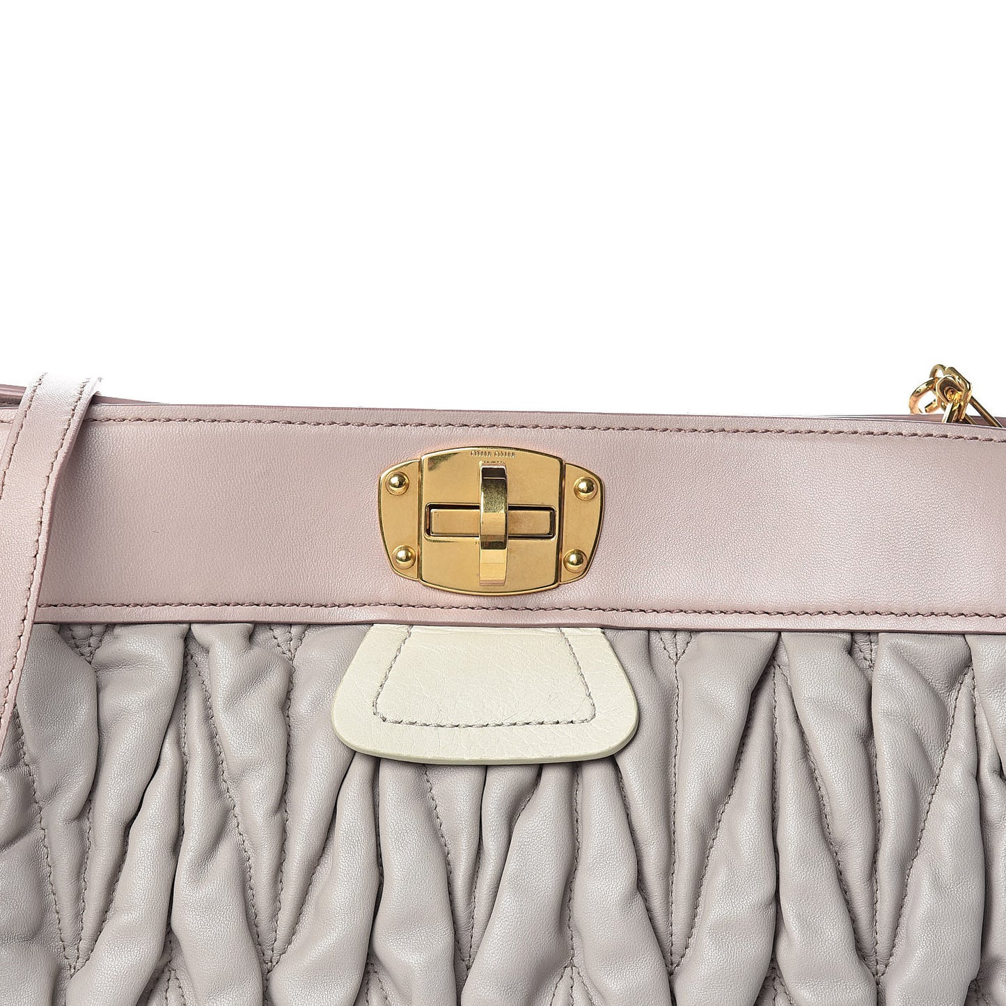 Nappa Matelasse Clutch Pomice Cammeo