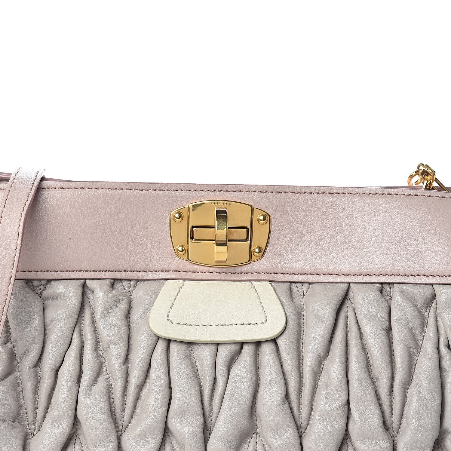 Miu Miu Nappa Matelasse Clutch Pomice Cammeo 14 of 16