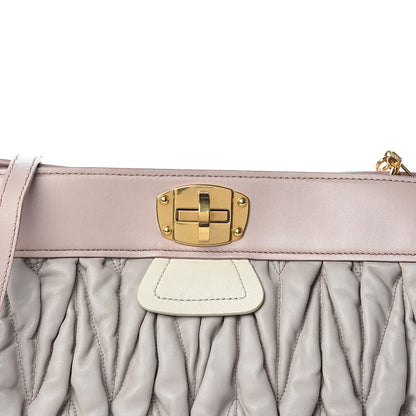 Miu Miu Nappa Matelasse Clutch Pomice Cammeo 14 of 16