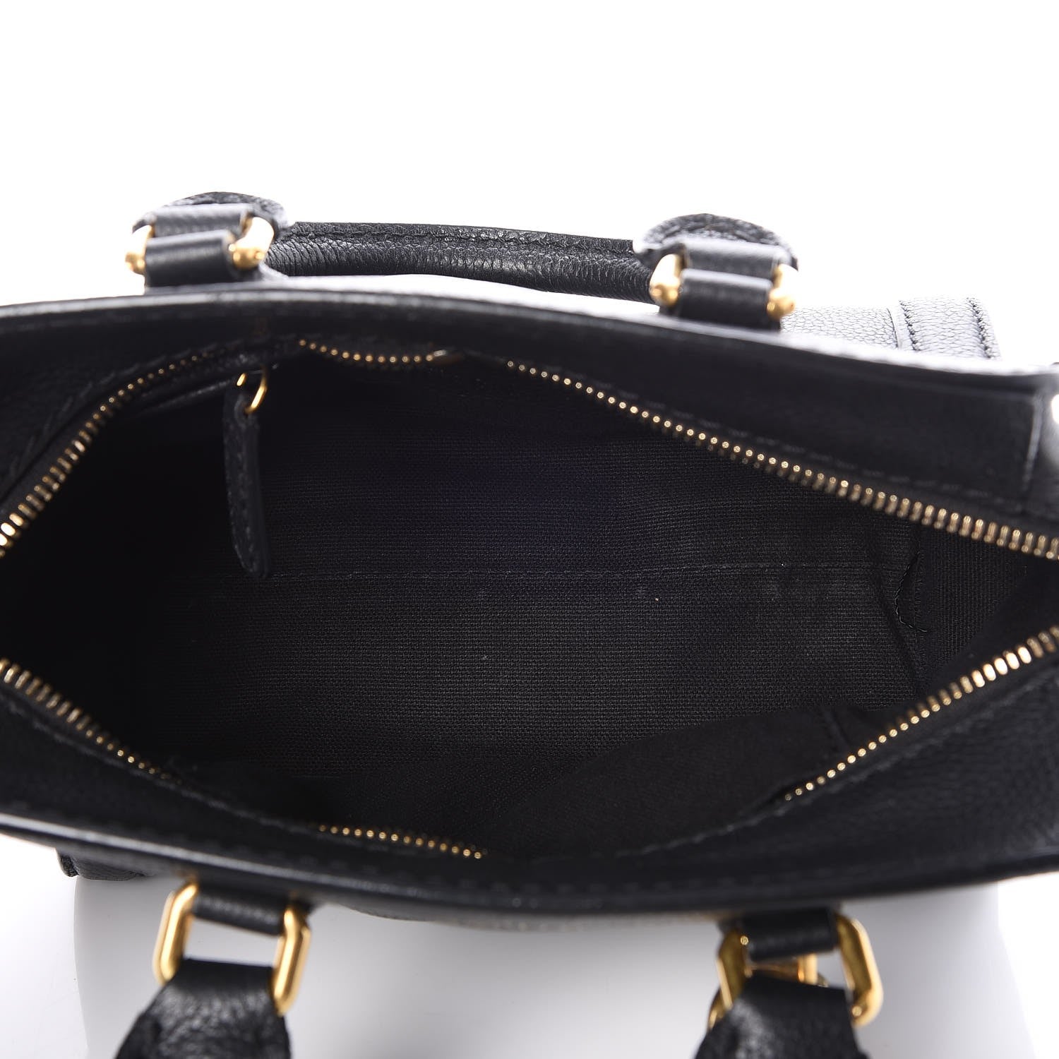 Alexander McQueen Pebbled Calfskin Mini Padlock Tote Black 5 of 7