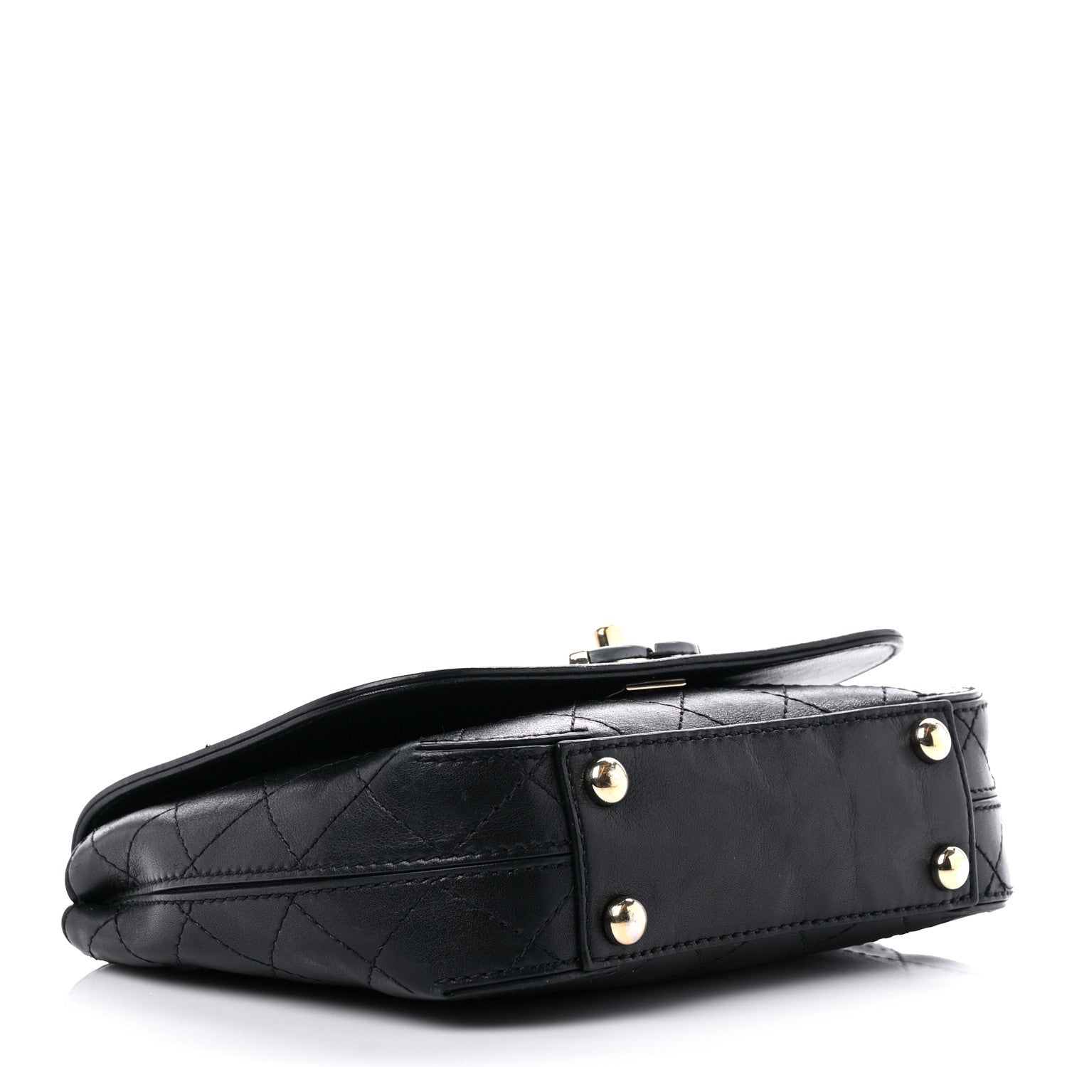 Chanel Calfskin Stitched Small Covered CC Flap Bag Black 4 of 16