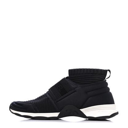 Chanel Stretch Fabric CC Sneakers 39 Black 1 of 14