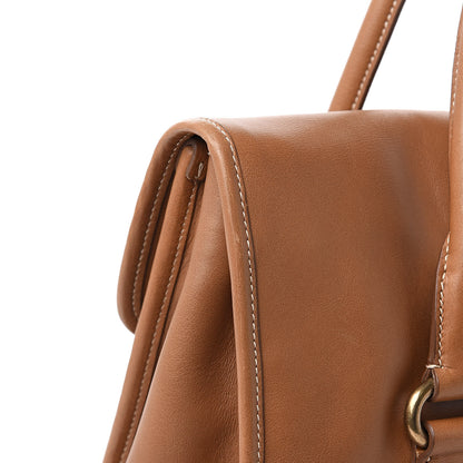 Prada Soft Calf Flap Tote Caramel 13 of 16