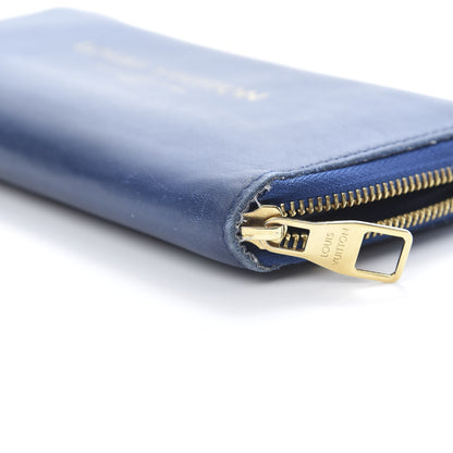 Louis Vuitton Supple Calfskin Paname Flight Zippy Wallet Blue 9 of 15
