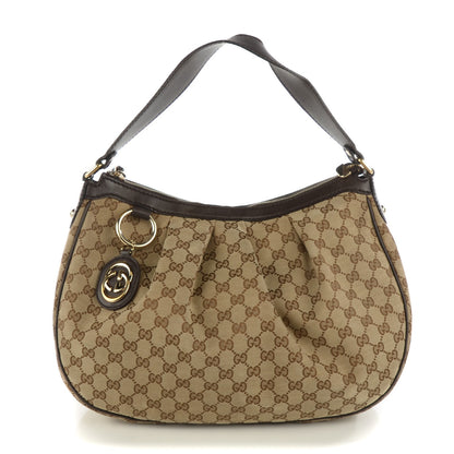 Gucci Monogram Medium Sukey Hobo Brown 1 of 8