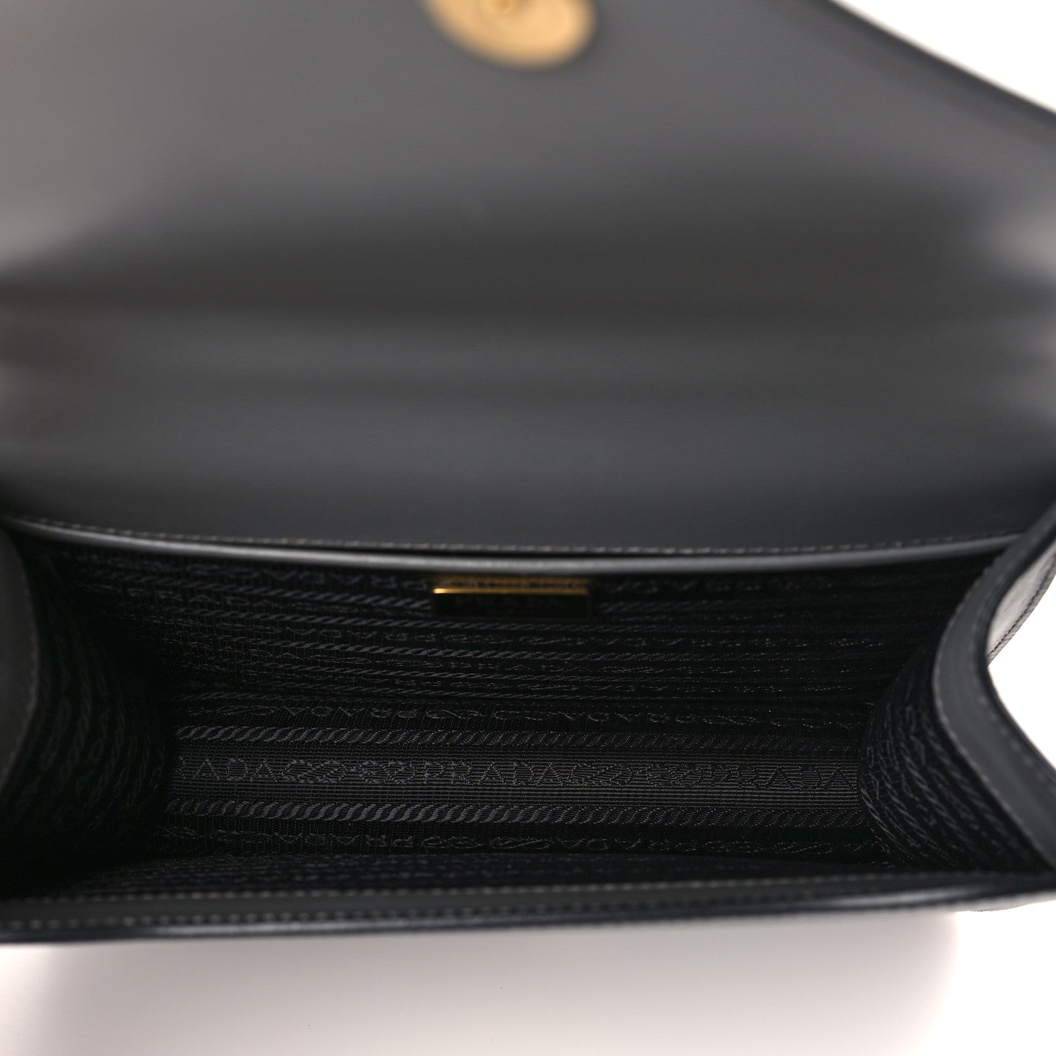 Prada Saffiano Soft Calfskin Metal Triangle Logo Envelope Chain Shoulder Bag Marmo 5 of 9