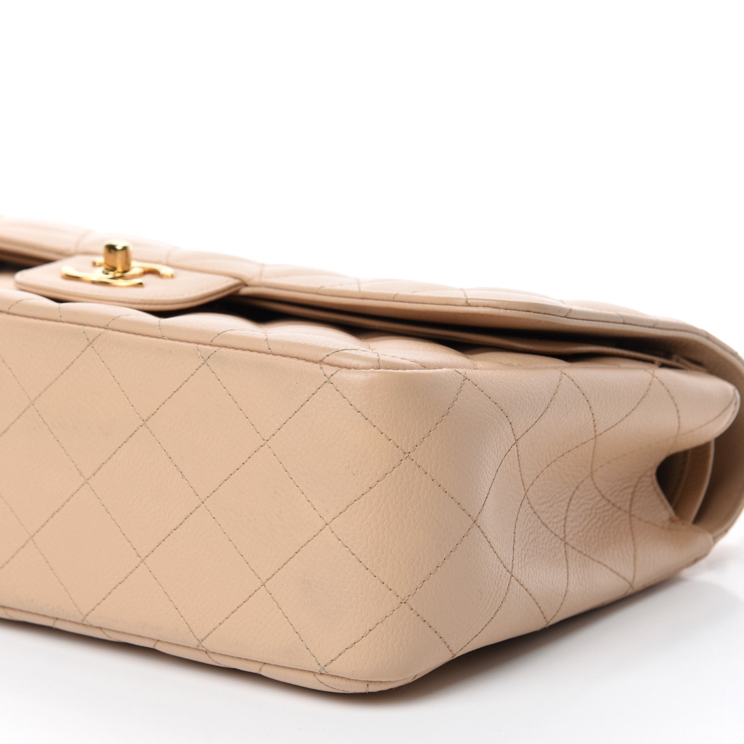Chanel Caviar Quilted Jumbo Double Flap Beige Clair 7 of 11