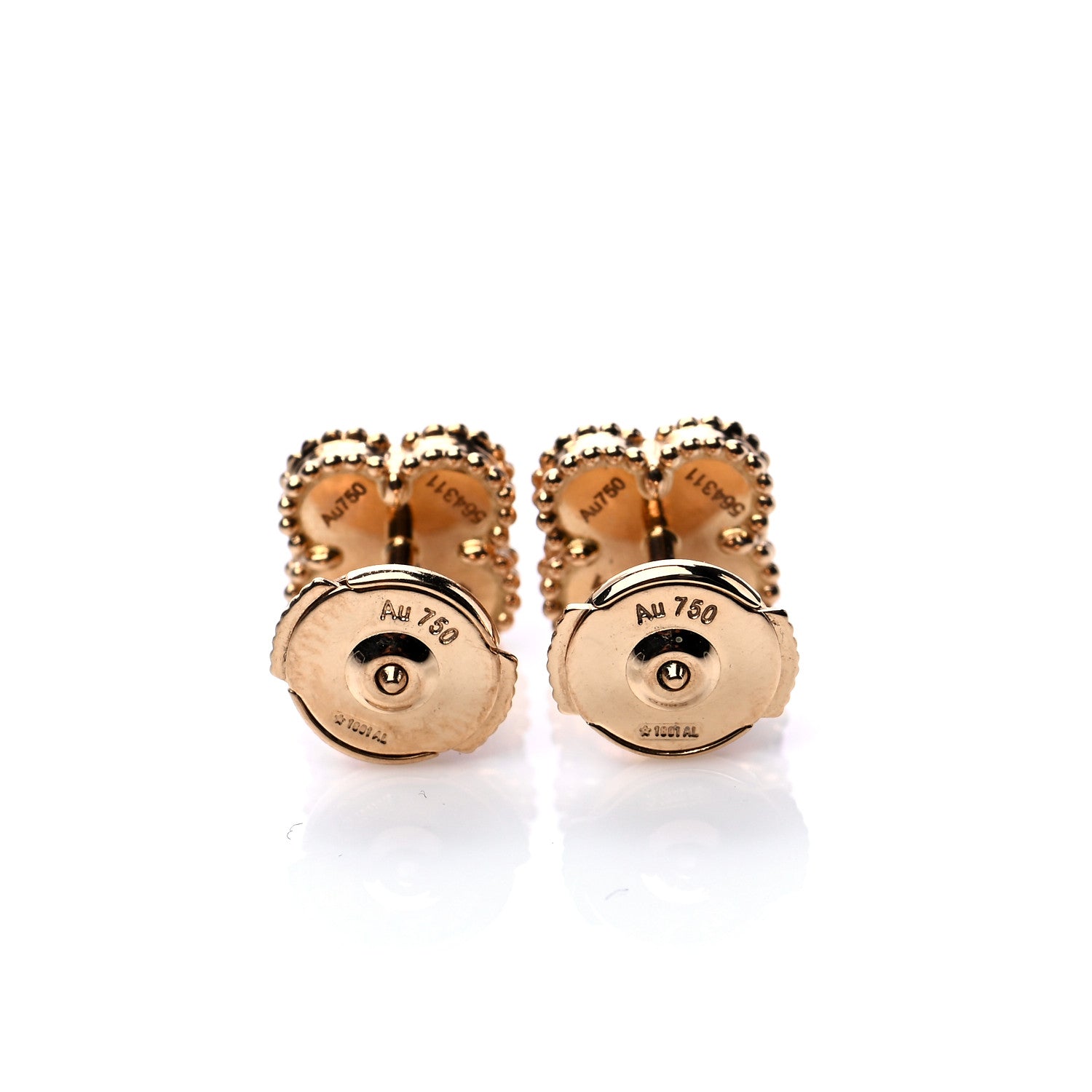 Van Cleef & Arpels 18K Yellow Gold Black Onyx Sweet Alhambra Earrings 3 of 7