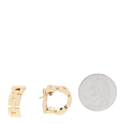 Cartier 18K Yellow Gold Panthere Maillon Earrings 2 of 6