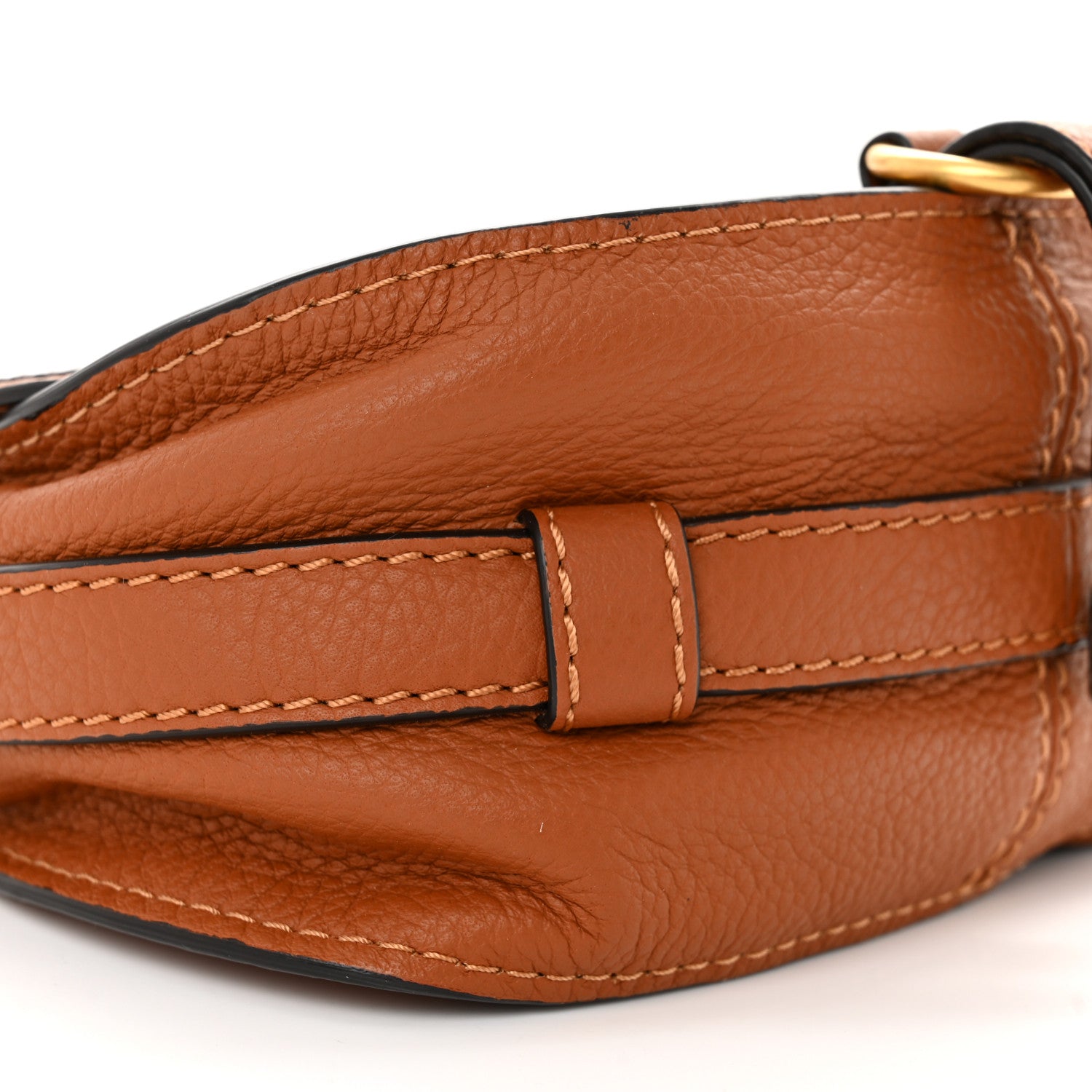 Chloe Calfskin Mini Marcie Round Crossbody Bag Tan 8 of 10