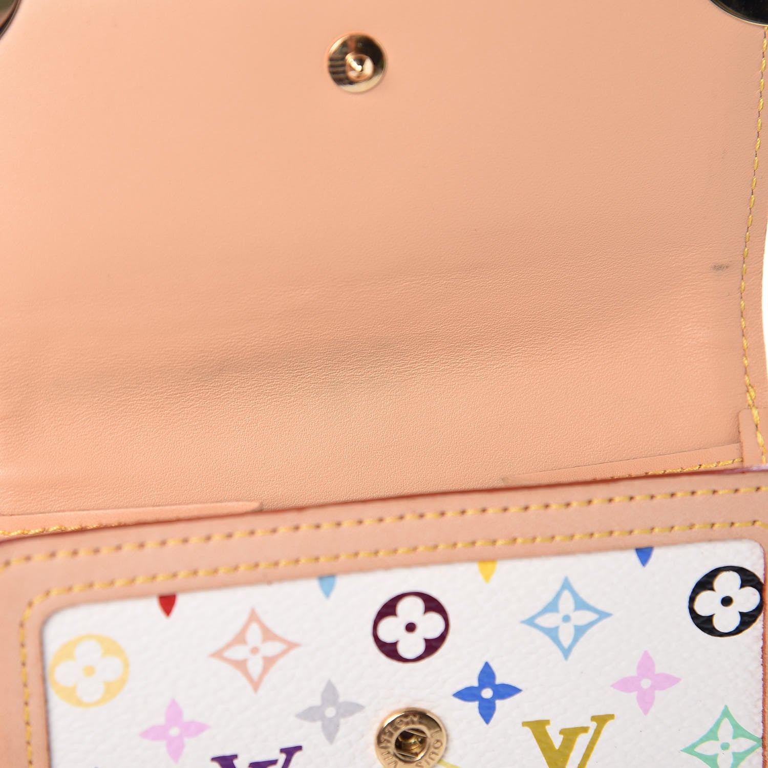 Louis Vuitton Monogram Multicolor Porte-Monnaie Billets Wallet White 7 of 10