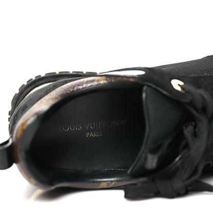 Louis Vuitton Suede Monogram Run Away Sneakers 39 Black 8 of 10