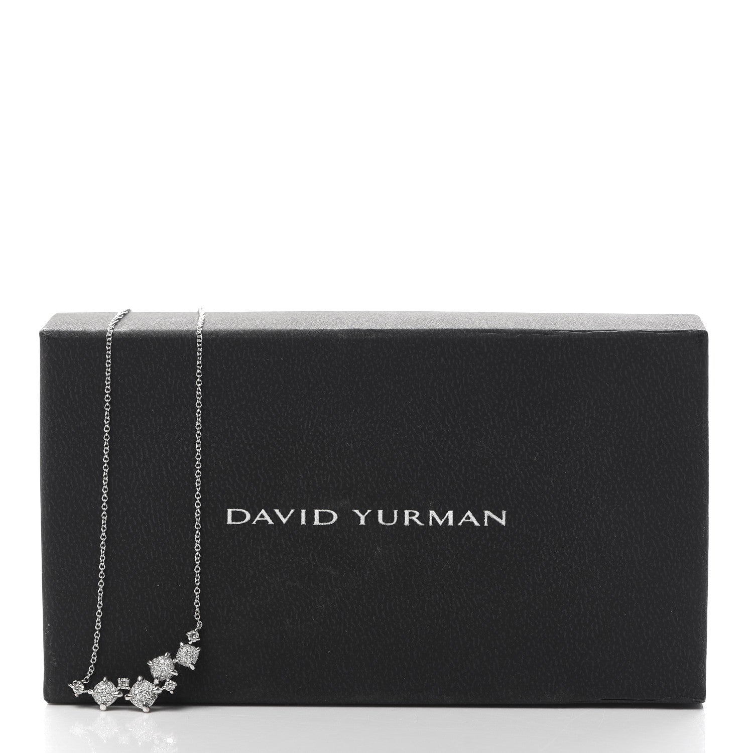 David Yurman 18K White Gold Diamond Precious Chatelaine Necklace 6 of 6