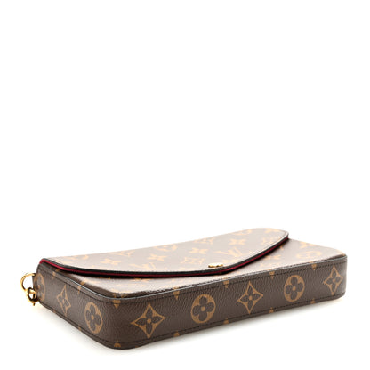 Louis Vuitton Monogram Pochette Felicie Chain Wallet Fuchsia 5 of 10