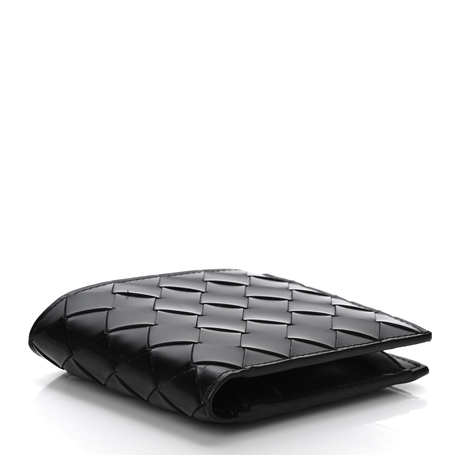 Bottega Veneta Nappa Maxi Intrecciato Bi-Fold Wallet Black 4 of 10