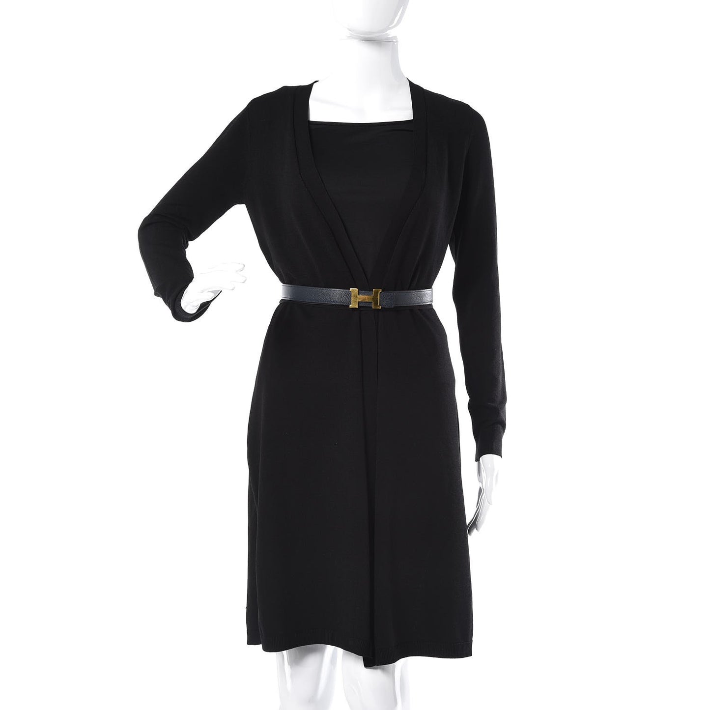 Courchevel 24mm Constance H Belt 65 Bleu Marine Gold